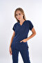 Dark Navy Blue Lycra Surgical Jersey Bottom Top Team Bat Sleeve - 2