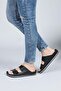 50003 Double Buckle Black Daily Women's Slippers - 4