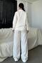 Ecru long sleeve striped shirt pants double set mg2329 - 5
