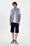 Men's Regular Fit Navy Blue Knitted Shorts 50298039 -Vr033 - 3