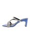 1031-23Y Women's Crystal Stone Cross-Strapped Heeled Slippers - 3