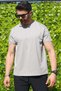 Men's Stone Flexible 100% Cotton Fabric Relaxed Cut Short Sleeve T-Shirt - 3