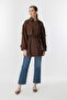 Short Brown Trench Cotton with Crown Oversize - 3