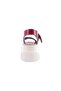 144 Women's - Genuine Leather Claret Red Sandals, Thick Sole and Cross Strap - 4