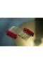 2-Piece Mini Crystal Beaded Gold Mini Comb Buckle, Engagement-Wedding Hair Accessory, 4 cm - 5