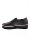 Women's Thick Sole Silver Stone Banded Comfort Shoes Black - 3