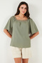 Laced Regular Fit Square Neck Blouse Bluz 5869003 - 4