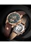 Rym-4123 Raymond Automatic Men's Wristwatch - Stainless Steel Case - Leather Cord - 3