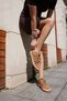 Paok Women's Nude Real Suet Double Lace Detail Sneaker - 3