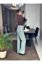 Brown Sheer Wide-Collar Long-Sleeve Women's Blouse - 4