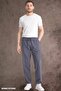 Summer Linen Trousers Raw Fabric Sweatpants Elastic Waist Unisex Comfortable Fit (Koyuantrasit) - 7