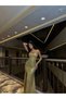 Women's Strapless Strapless Slit Sequin Long Evening Dress or Homecoming Dress Gold