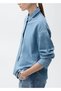 Oversize denim gömlek - 6