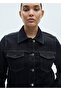 Denim Coat with Fur Collar - 5