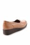 Brown Tan Genuine Leather Women's Casual Shoes K01586060103 - 4
