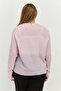 Women Tie Neck Striped Cardigan, Lavender - 2