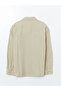 Nevavm Comfortable Fit Gabardine Pocketed Men's Shirt with Difference - 6