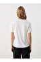 Lcw Vision Ecru Crew Neck Stone Women's T-Shirt - 4