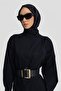 Navy Blue 25Y4612 Sleeve Pleated Judge Collar Tunic - 2