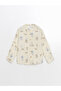 Lcw Kids Bej Judge Collar Printed Boys' Shirt - 3