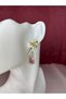 Gold Pink Stone Elegant Vip Earrings