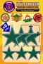 Sticking Coat of Arms Patch and Embroidery Woven Patch, Green Star (6 Pcs) Apply with Iron