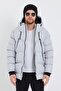 معطف منتفخ طويل رمادي اللون للرجال من Modonwear مقاوم للماء والرياح ومعطف وسترة - 2