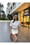 Women's White Lycra T-Shirt Dress - 6