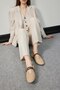 Women's Double Banded Flat Sole Straw Ballerinas E7180Ax25Sp - 3