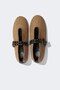 Women's Double Banded Flat Sole Straw Ballerinas E7180Ax25Sp - 8