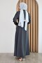Sivya طوق زر Cummerbund محبوك أنثراسايت Ferace - 7