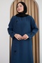 Flat Indigo Ferace with Sequin Pattern - 2