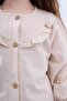 Wide leg seasonal girl's linen suit beige - 6