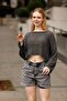 Round Crew Neck Long Sleeve Wide Fit Hole Openwork Summer Knitwear Blouse - 4