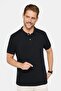 Men's 5-Pack Black-White-Ecru-Stone-Grey Slim Fit Slim Fit Cotton Plain Pique Polo Neck T-Shirt - 2