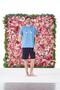 Men's Summer Cool Printed Short Sleeve Shorts Combed Cotton Pajama Set - 4
