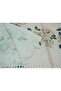 Elegant Vivid Rose Pattern Cotton Shawl with Tassels, Prayer Cover 180X70Cm - 4