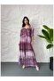 Purple Batik Patterned Chiffon Set - 5