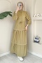 Green Dress Ma334 - Lace Judge Collar - 4