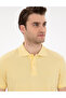 Light Yellow Slim Fit 100% Cotton Buttoned Polo Collar Basic T-Shirt 50306448-Vr004 - 2