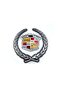 Custom Cadillac Woven Emblem for Label Makers, Silver Color Plastic (10 cm)