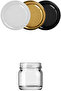40 ml Metal Black Lid 40 Cc Transparent Sample Glass Jar Small 2 Pcs - 6