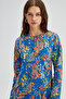 Patterned Ribbed Dress - 3