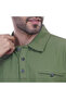 - Solid Polo-shirt With Short Sleeves 1100245-green 3xl - 2