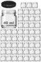 40 ml Metal Black Lid 40 Cc Transparent Sample Glass Jar Small 50 Pieces