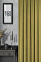 Background Curtain - Velmatt Series Velvet Effect High Grammage Oil Green Dense Pleat (1X3) Single Wing