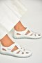U 555413003   White Genuine Leather Women's Sandals