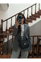 Women's Gold Lock Detailed Adjustable Strap Black Hand Shoulder and Crossbody Bag Mona - 4