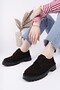 Amour Lace-Up Genuine Leather Thick Sole Daily Casual Moccasin Women's Loafer Shoes - 5