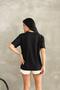 Stone Leaf Patterned Cotton Stone Dangle T-Shirt - 3